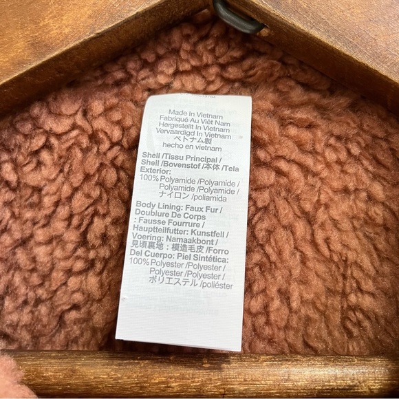 Madewell warm umber Reversible Sherpa Puffer full zip jacket NC574 Size XXS - Picture 12 of 15